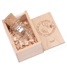 KABEST Wishing bottle usb flash drive 4GB 16GB 32GBmemory stick pendrive wood plug Flash disk gift  64G